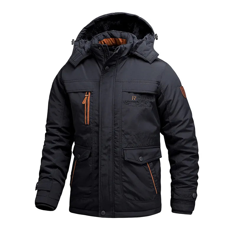 Parka Homme Imperméable Hiver Beige Neuf