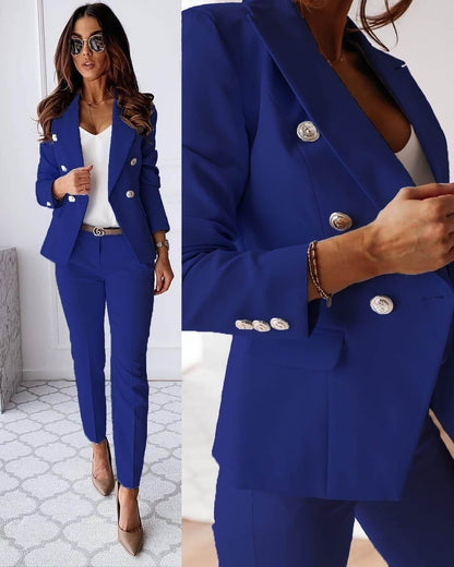 Costume Femme Chic - Ensemble Élégant Veste et Pantalon Tailleur