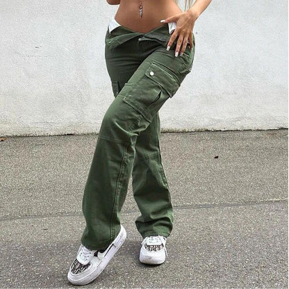 Pantalon Cargo Femme Confortable avec Poches Amovibles