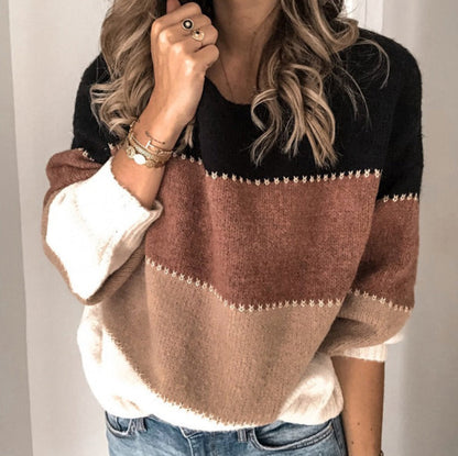Pull Femme à Rayures Douces et Élégant