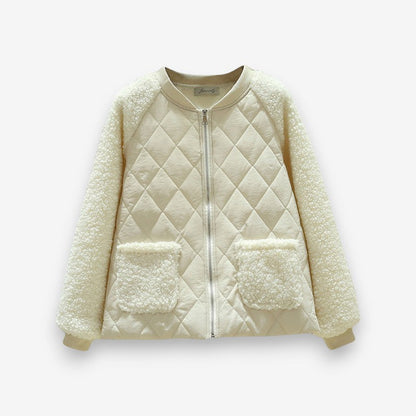 Veste zippée chaude à manches longues avec poches latérales