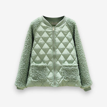 Veste zippée chaude à manches longues avec poches latérales - PanierRoyale