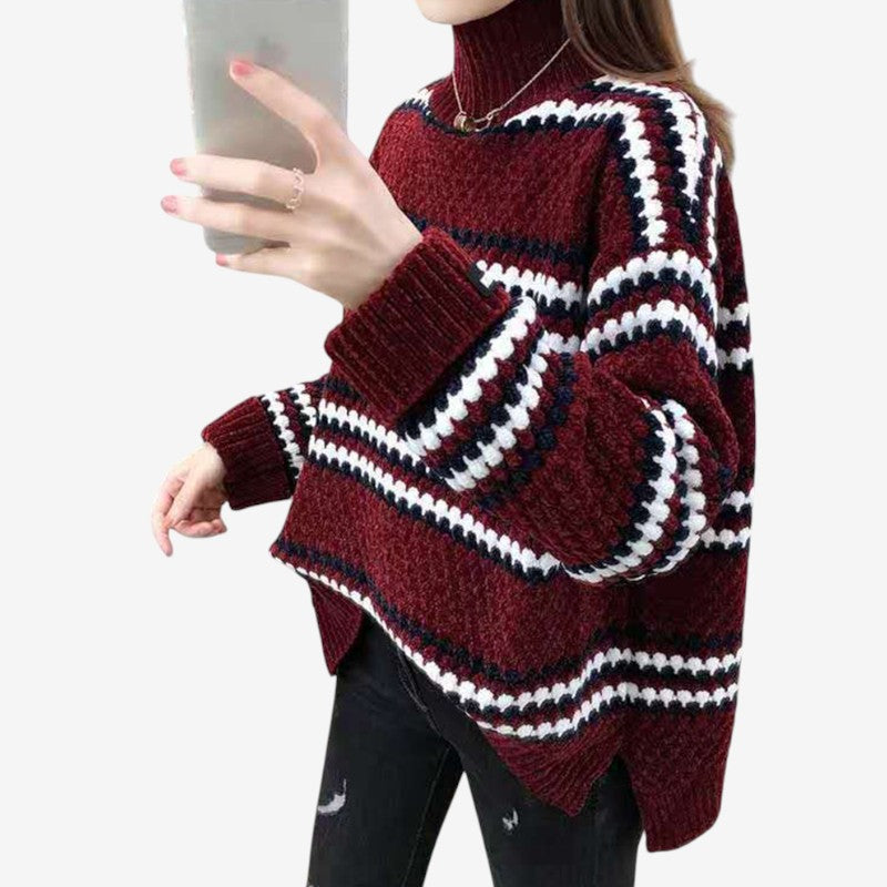 Pull à manches longues doux et chic pour femme