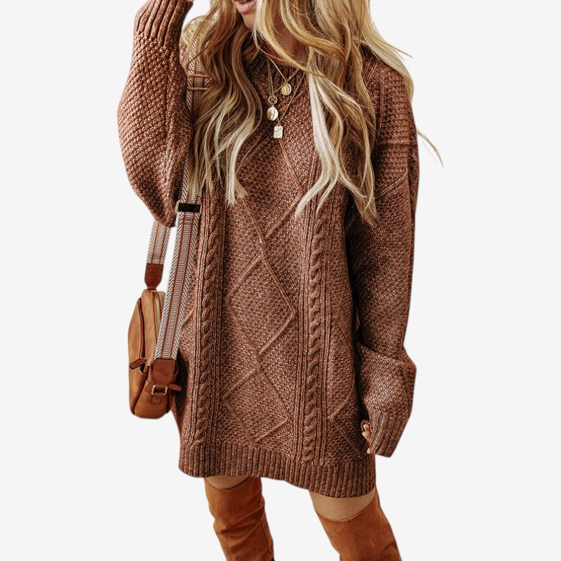 Cardigan Femme Col Rond Manches Longues Doux