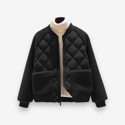 Veste zippée chaude à manches longues avec poches latérales
