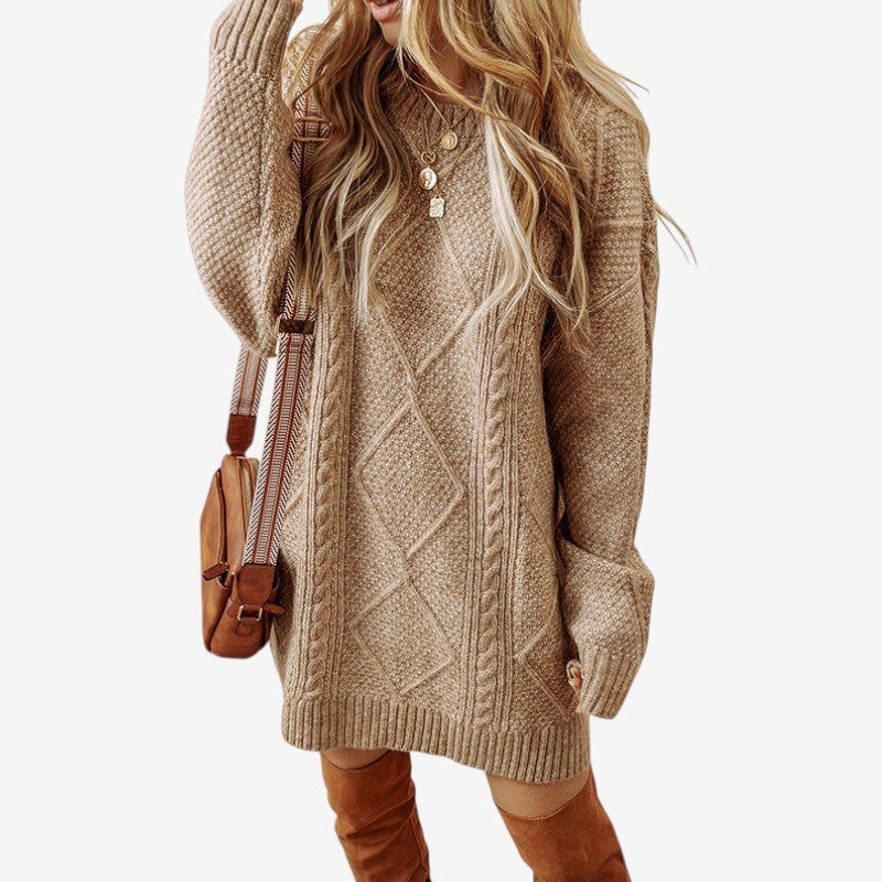 Cardigan Femme Col Rond Manches Longues Doux