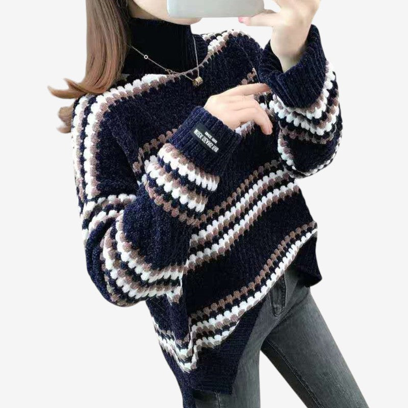 Pull à manches longues doux et chic pour femme