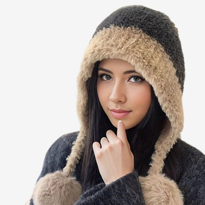 Bonnet Hiver Doux et Confortable avec Oreilles Réglables
