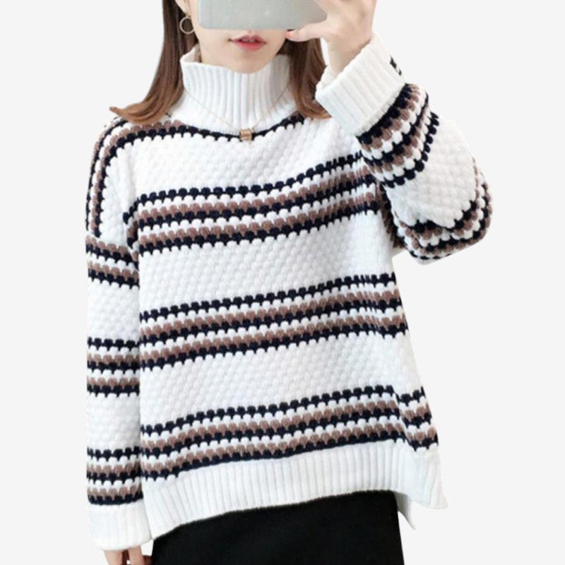 Pull à manches longues doux et chic pour femme - PanierRoyale