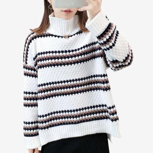 Pull à manches longues doux et chic pour femme - PanierRoyale