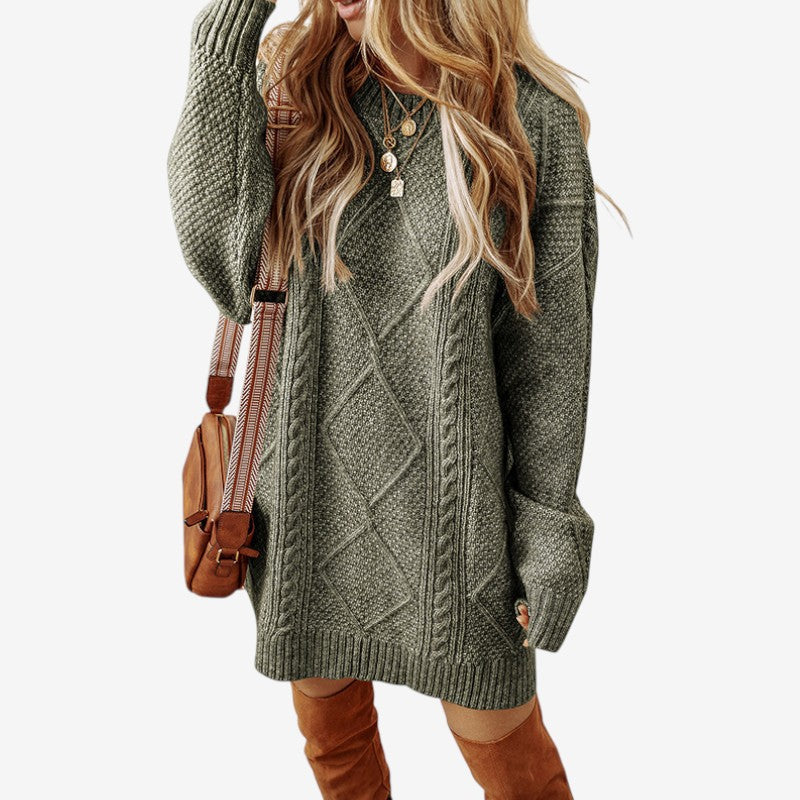 Cardigan Femme Col Rond Manches Longues Doux