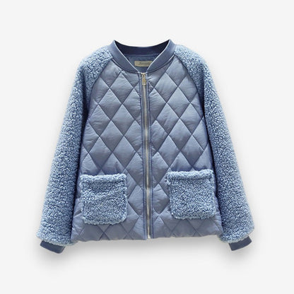 Veste zippée chaude à manches longues avec poches latérales