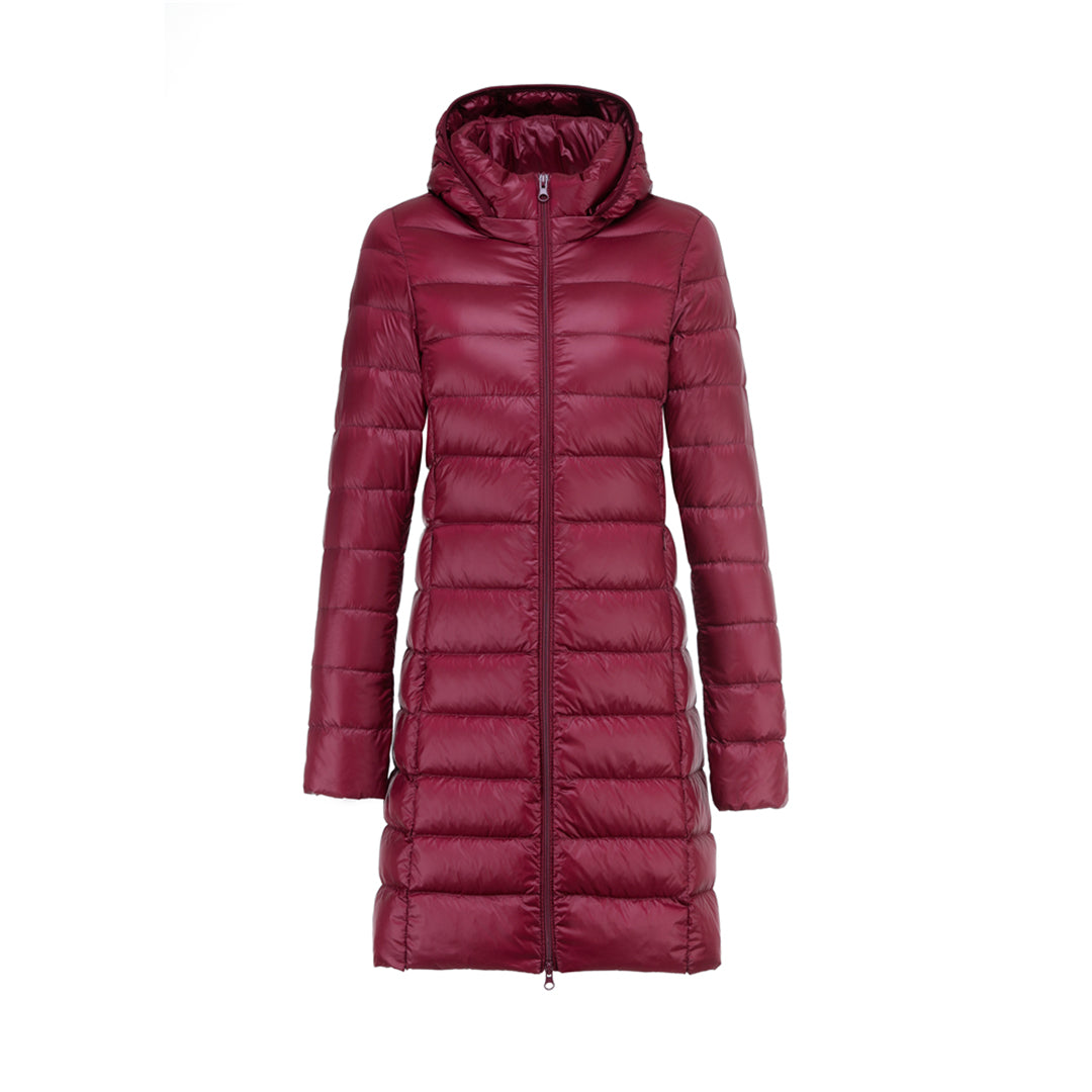 Veste D'Hiver Longue pour Femme avec Capuche et Remplissage Doux
