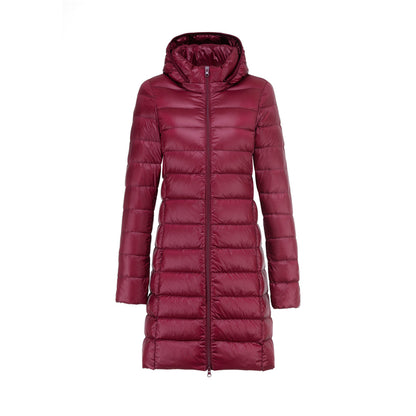 Veste D'Hiver Longue pour Femme avec Capuche et Remplissage Doux