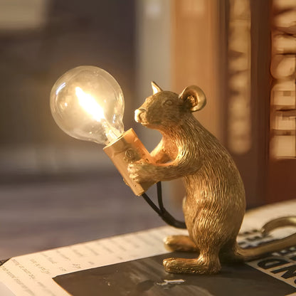 WhiskerGlow™ – Lampe de Table en Forme de Souris avec Éclairage Doux