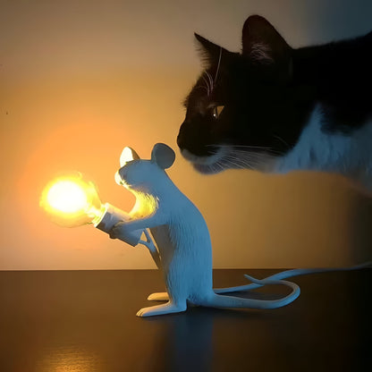 WhiskerGlow™ – Lampe de Table en Forme de Souris avec Éclairage Doux