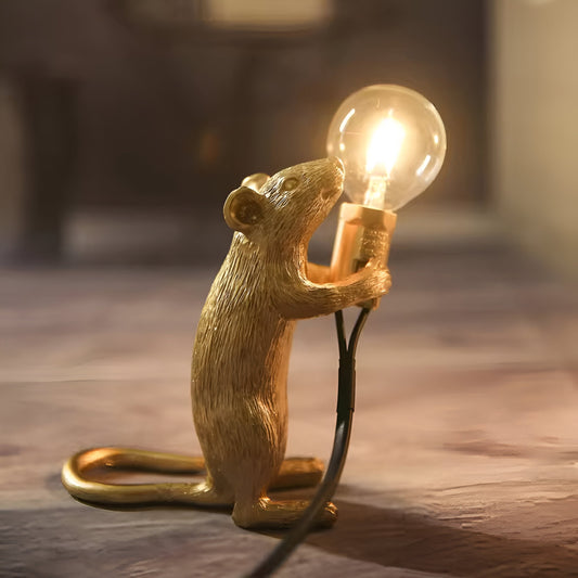 WhiskerGlow™ – Lampe de Table en Forme de Souris avec Éclairage Doux