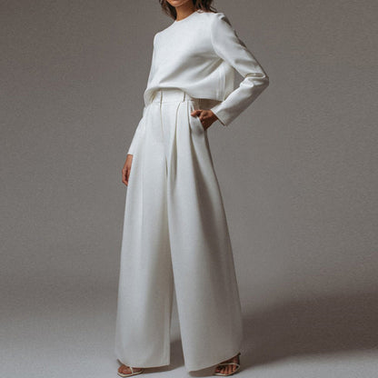 Pantalon Femme Ensemble avec Haut à Manches Longues