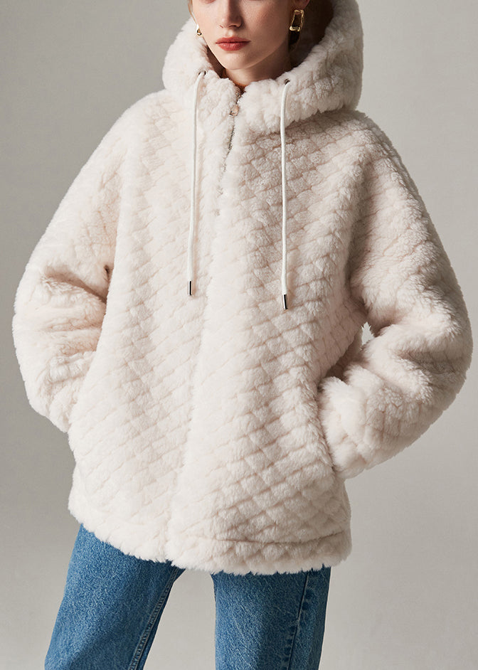 Parka hiver douce à capuche avec poches zippées - EasyApparels