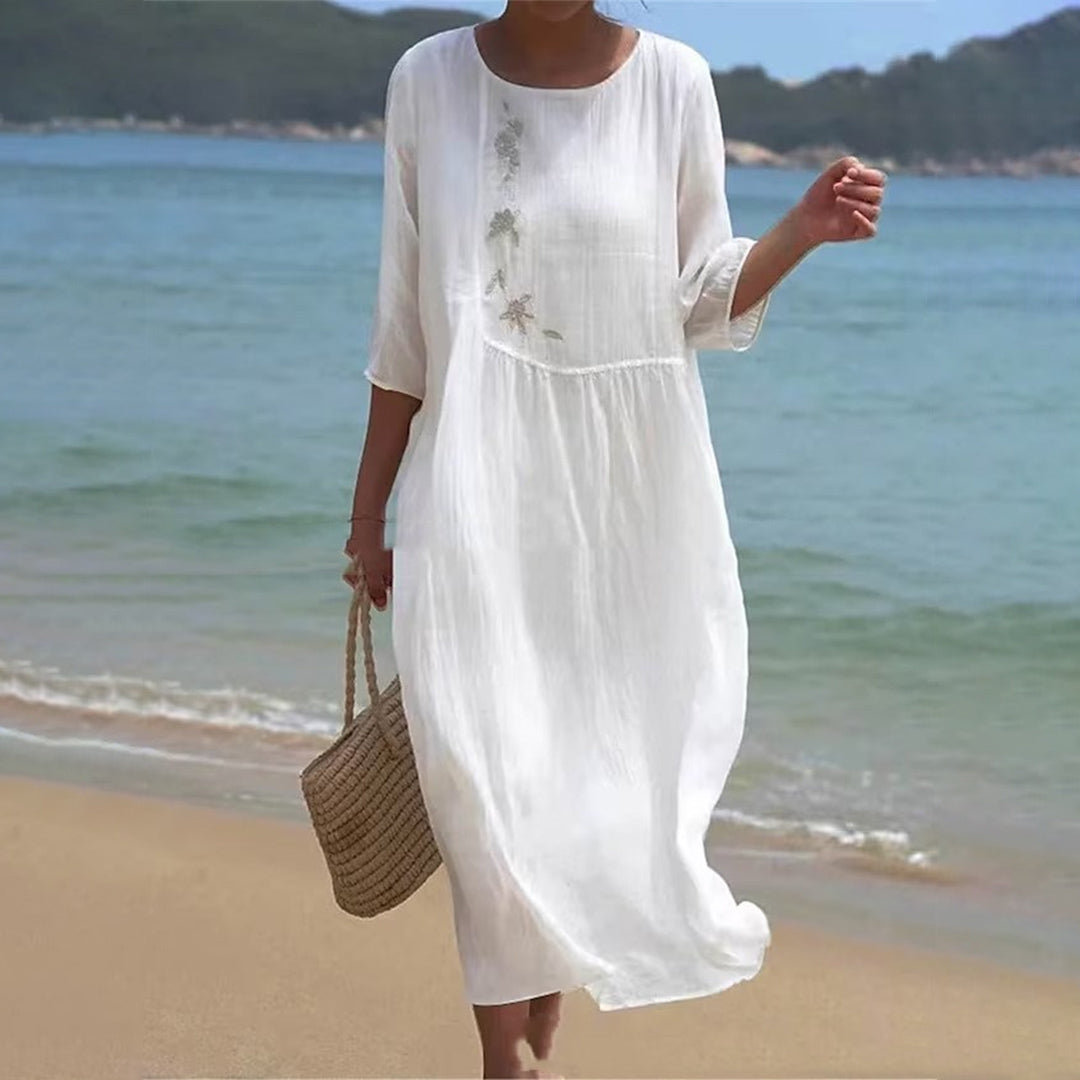 Robe Été Mi-Longue pour Femmes Légère et Colorée - PanierRoyale