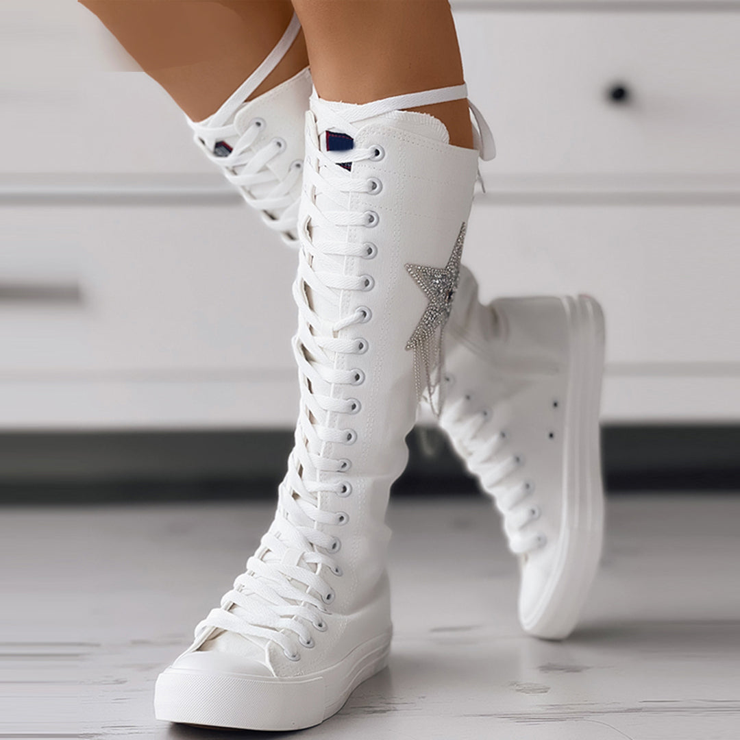 Bottines Hiver pour Femmes à Lacets Chaudes