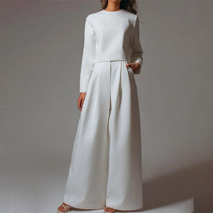 Pantalon Femme Ensemble avec Haut à Manches Longues