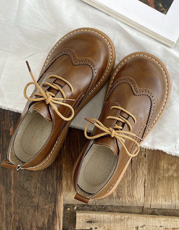 Derbies Femmes Chic à Bout Pointu et Talon Plat
