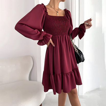 Robe Longue Élégante pour Femme avec Volants pour Soirée ou Festival