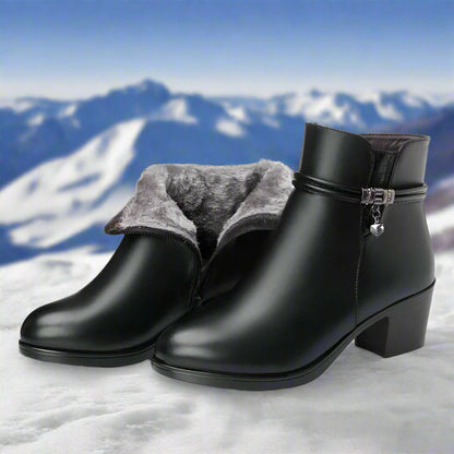 Bottines Hiver Doublées et Confortables pour Femme