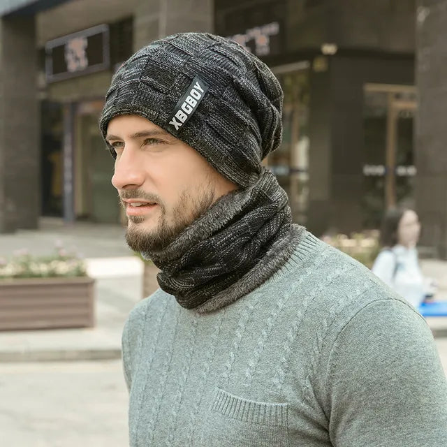 Bonnet et Cache-Cou Polaire Doux pour Homme