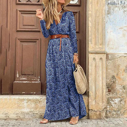 Robe Longue Été Florale pour Femme Occasion Soirée