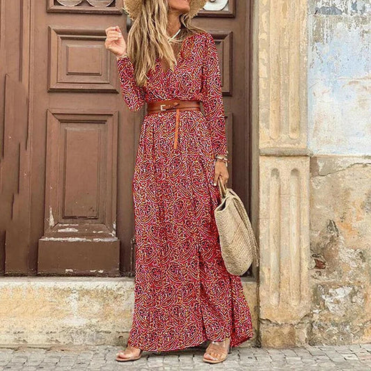 Robe Longue Été Florale pour Femme Occasion Soirée - PanierRoyale