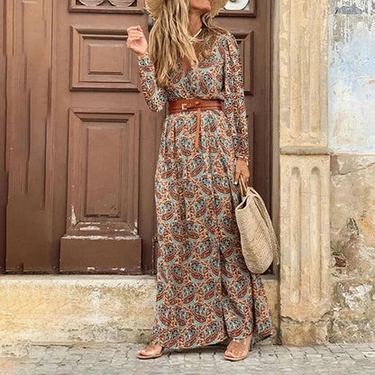 Robe Longue Été Florale pour Femme Occasion Soirée