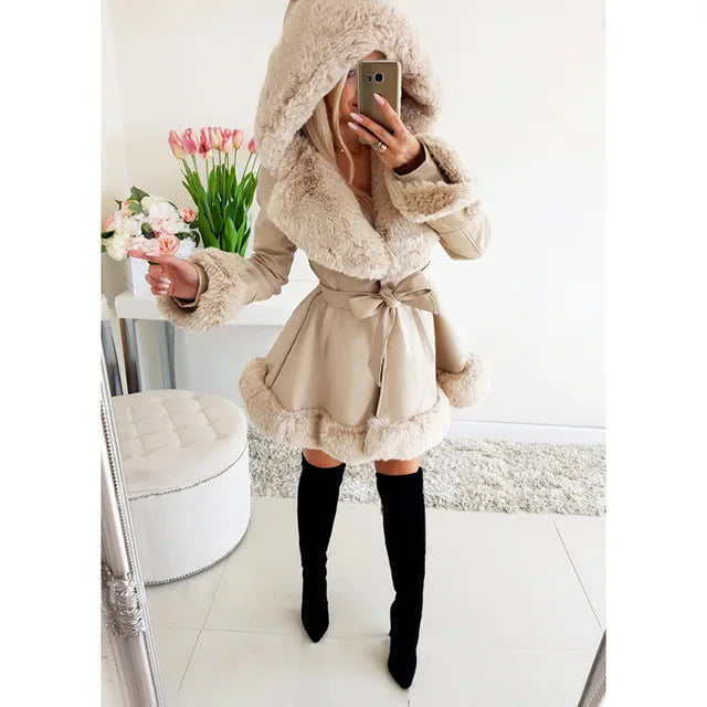 Manteau Femme Hiver Long Capuche et Doublure Chaude - PanierRoyale