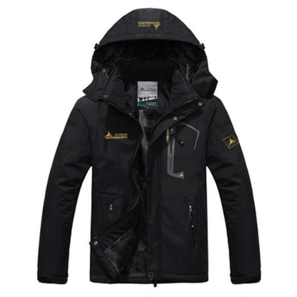 Parka Hiver Homme Imperméable avec Capuche et Fermeture Éclair - PanierRoyale