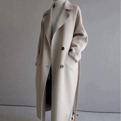 Manteau Femme Hiver Élégant en Laine Douce