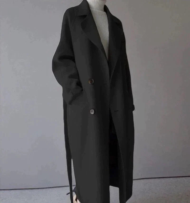 Manteau Femme Hiver Élégant en Laine Douce