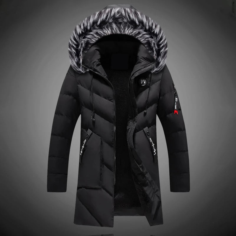 Doudoune Homme Hiver Imperméable avec Capuche Amovible