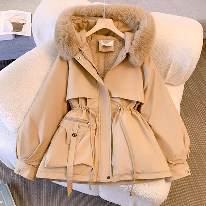 Parka Hiver Femme Capuche Doublée Fourrure Synthétique