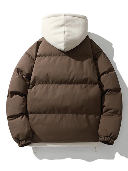 Doudoune Hiver Homme à Capuche Doublée et Chaude
