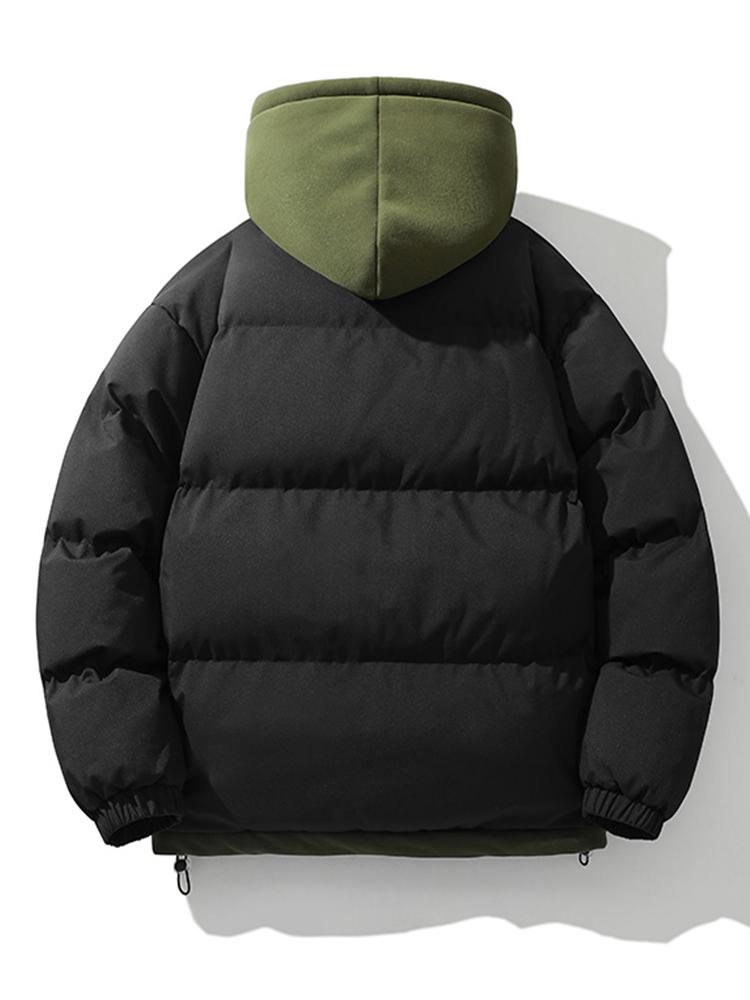 Doudoune Hiver Homme à Capuche Doublée et Chaude