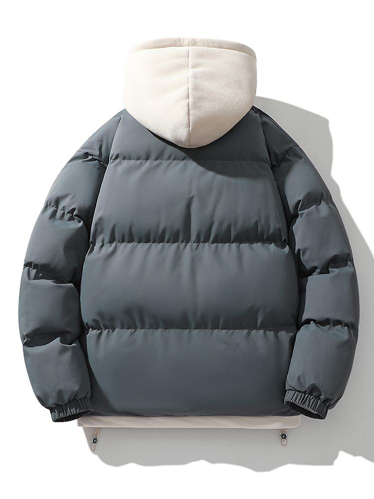 Doudoune Hiver Homme à Capuche Doublée et Chaude