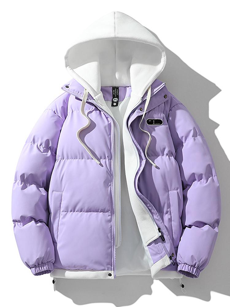 Doudoune Hiver Homme à Capuche Doublée et Chaude