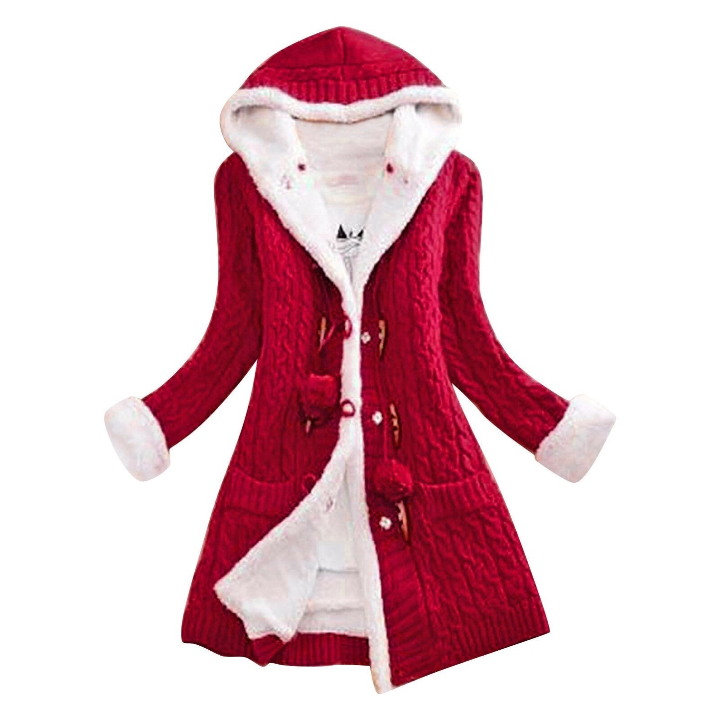 Manteau Femme Hivernal Doublé et Imperméable avec Capuche