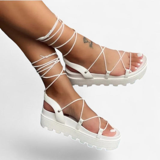 Sandales Plates à Sangles Élégantes pour Femmes - PanierRoyale