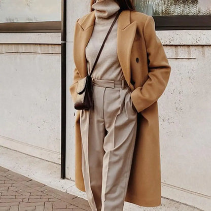 Manteau Femme Long Trench Coat Classique et Élégant - PanierRoyale