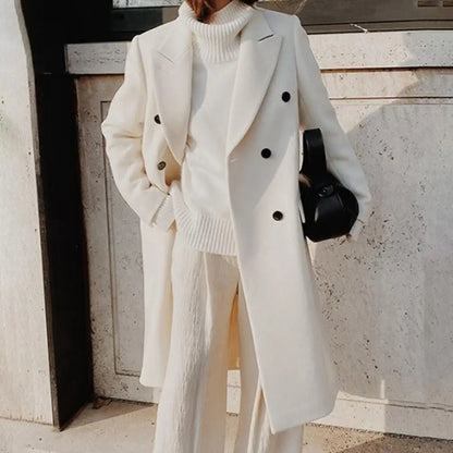 Manteau Femme Long Trench Coat Classique et Élégant