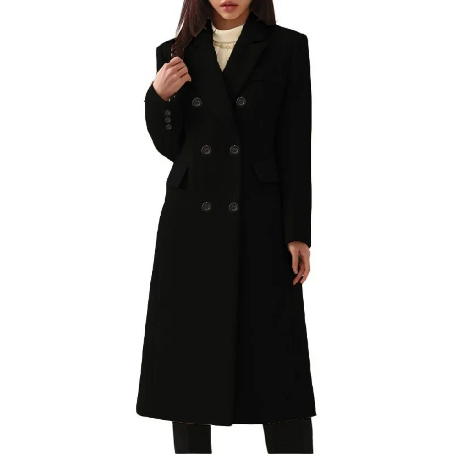 Manteau femme hiver chaud et long en duvet de canard