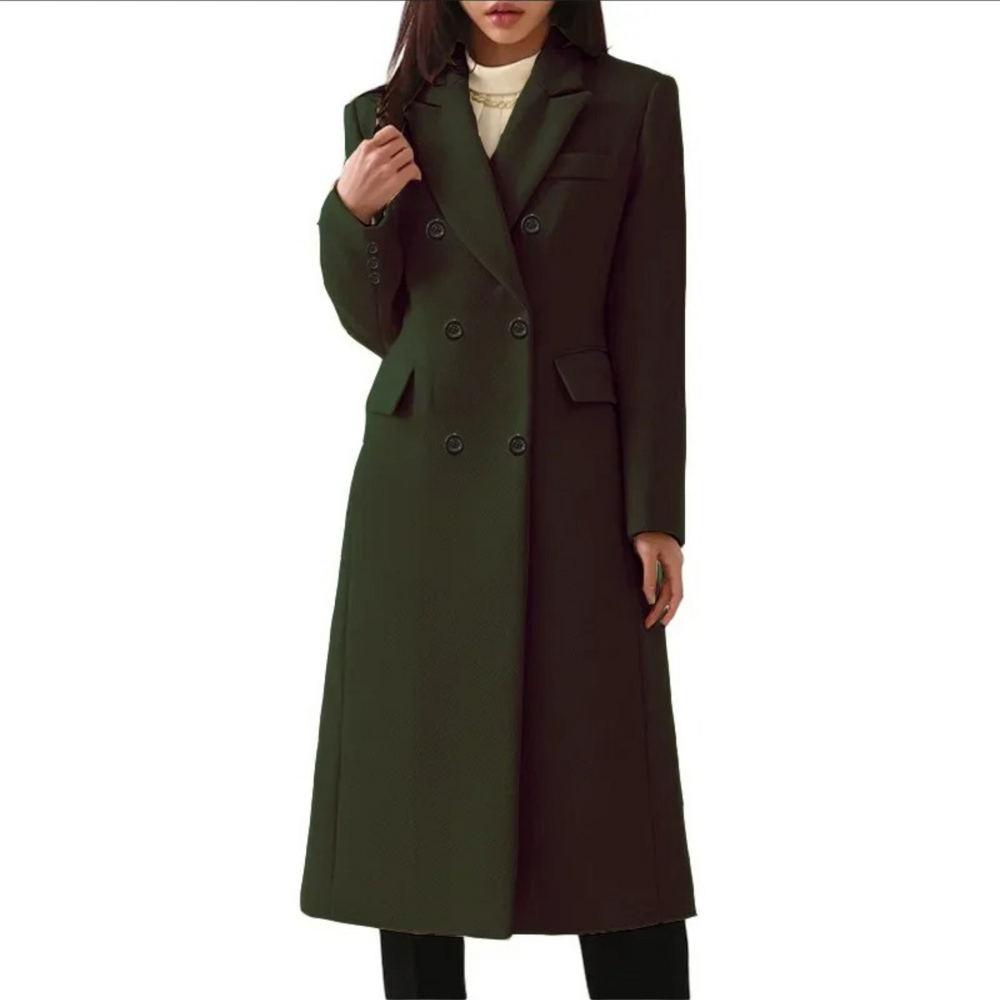 Manteau femme hiver chaud et long en duvet de canard