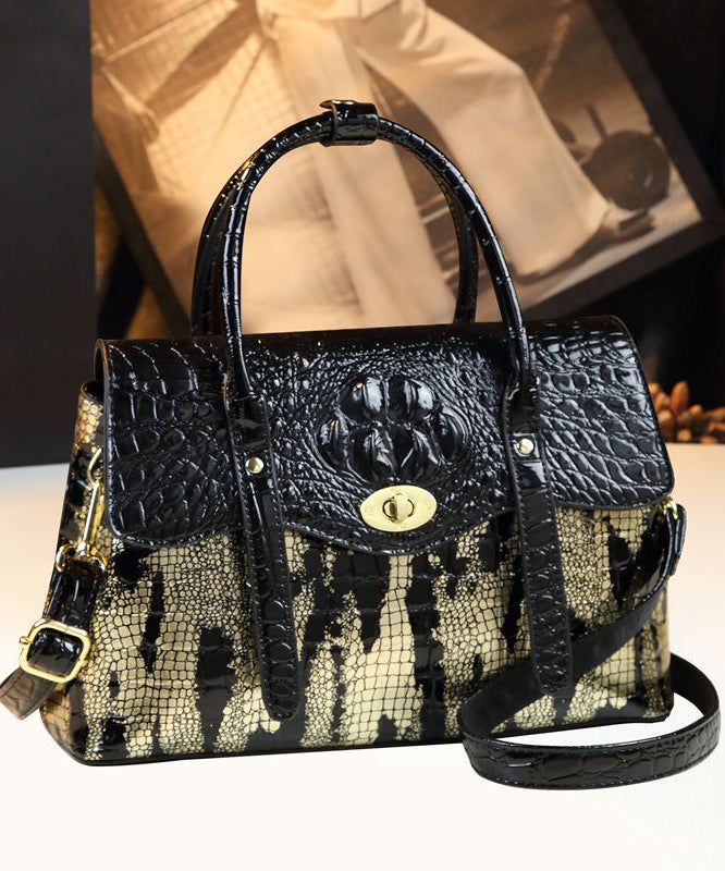 Sac noir femme cuir synthétique serpente résistant - EasyApparels
